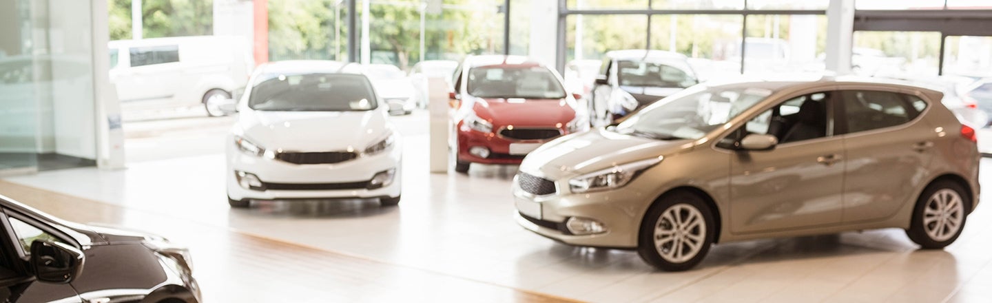 used cars in showroom